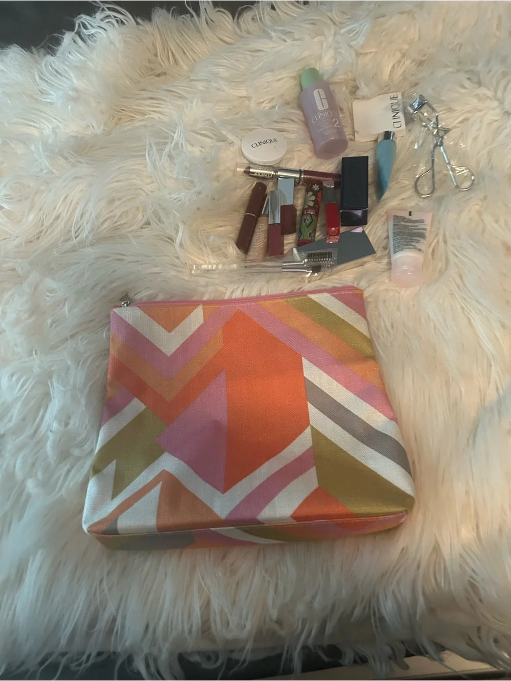 Clinique Makeup Skincare Beauty Bundle Cosmetic Bag Lip Products Tools